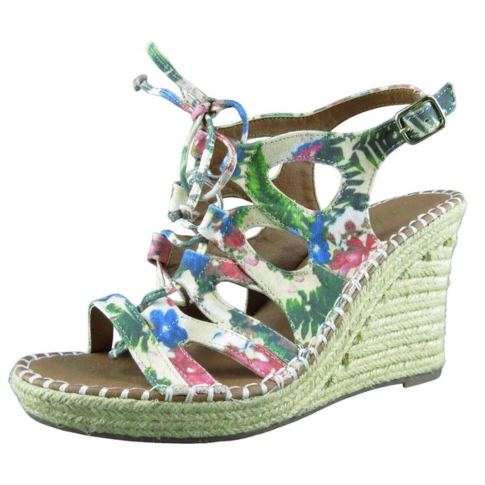 Sugar Hula Women Strappy Sandal Shoes Multicolor Synthetic Size 8.5 Medium